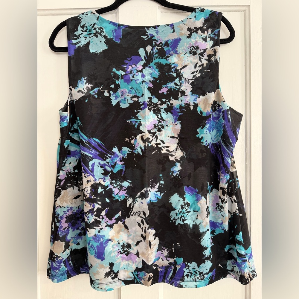 212 Collection Floral Cowl Neck Top XL - Picture 3 of 7